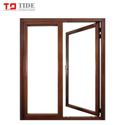 China Swing Beautiful Aluminum Casement Hinge Doors With Double Glazed Internal Adjustable Blinds for sale