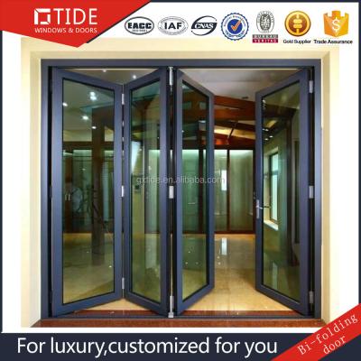 China Aluminum Soundproof Bi-Folding Swing TIDE Doors Interior With LONGS China Brand PARENTS Hardwares for sale