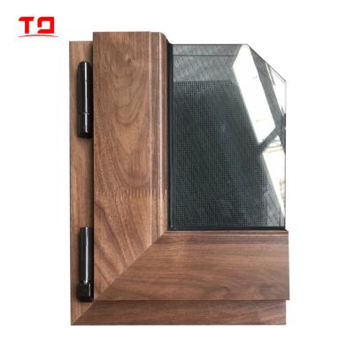 China Swing Proof Aluminum Clad Wood Window With Double Glazed Tilt Turn Opening for sale