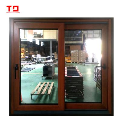 China Modern Solid Wood Two Track Three Way Aluminum Clad Sliding Door Stacked Doors With Double Tempered Insulated Glass for sale