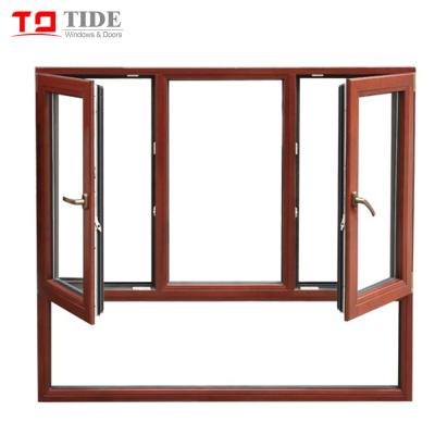 China Swing Aluminum Clad Wood Window With Double Glazed Inward Opening for sale