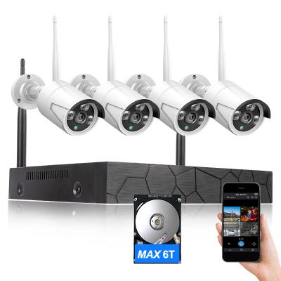 China 8CH Siren Video Surveillance Wireless Kit CCTV System 1080p NVR WiFi AI IP CCTV Camera Integrated Security System for sale