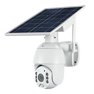 China Wireless Camara Pir Solar PTZ Camera Siren 4g Sim Card Solar Ip Wifi Lte Built-in Dome Cam CCTV Camera for sale