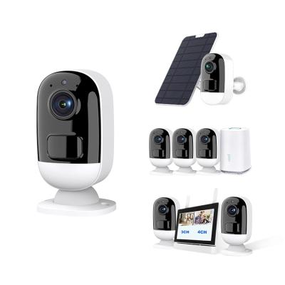 China Hot Sale 1080P 2MP PIR Night Vision Built-in Siren Mini Baby Monitor Wireless Security WiFi System CCTV Camera Built-in Siren for sale