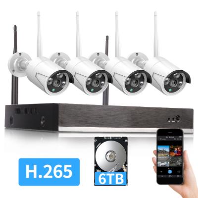 China Wireless Nvr Security Camera System CCTV Nvr Kit Wifi Kit Nvr H.265 2MP 4ch NIGHT VISION for sale