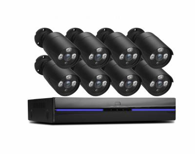 China Integrated Siren 8CH 5MP Home Security Camera System, 8pcs Wired 5MP Outdoor PoE IP Cameras, 8MP 8CH NVR with 2TB HDD for sale