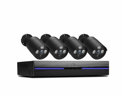 China Integrated 8CH 8MP Home Security Camera Siren System, 4pcs Wired 8MP Outdoor PoE IP Cameras, 8MP 8CH NVR for sale