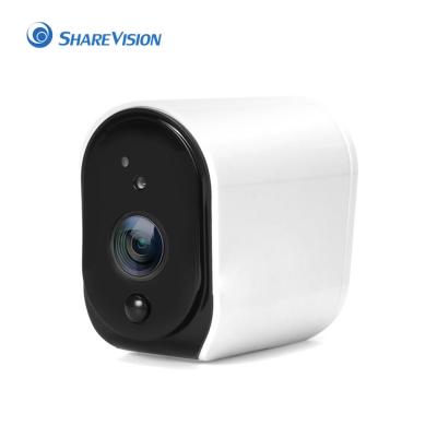 China Outdoor Built-in Siren Security Cam IP66 Waterproof Battery Operated Mini CCTV Camara With PIR for sale