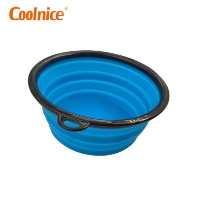 China Designer Non-automatic Custom Silicone Portable Collapsible Drinking Water Dog Bowls for sale