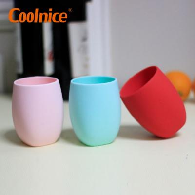 China Stylish Stemless Viable Unbreakable Outdoor Silicone Wine Glass Cup With Logo for sale