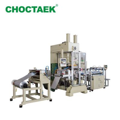 China Food Aluminum Foil Container Making Machine With Two Cavities Mold for sale