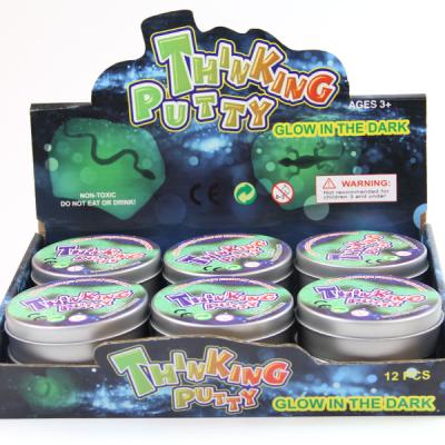 China Relieve Stress Cheap Jelly Liquid Plasticine New Non-Toxic EU Standard Magic Glow In Dark Bouncing Mud for sale