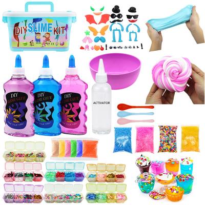 China DIY Polymer Clay Toys Patterns New Arrivals Educational Toy Non Sticky Mud Making Kit Color Mud Box Transparent Mud Set For Kids for sale