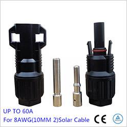 China PPO Insulated MC4 Solar Connector / Panel Mount Connector For Solar Cable 10mm2 for sale