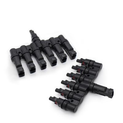 China Solar Panel T Branch Connector , PPO Insulated MC4 Multi Branch Connector for sale