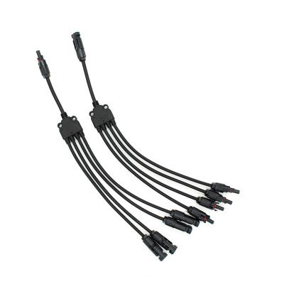 China Anti - Aging MC4 Y Branch Connector Compatible With 14 12 10 AWG Solar Cable for sale