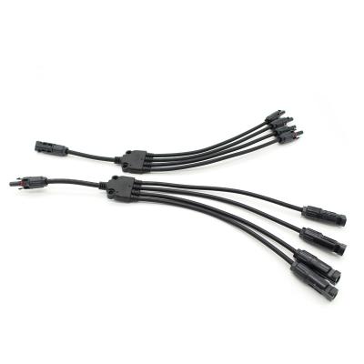 China Waterproof MC4 Parallel Connector , Multi Contact 4 Y Cable Connector for sale