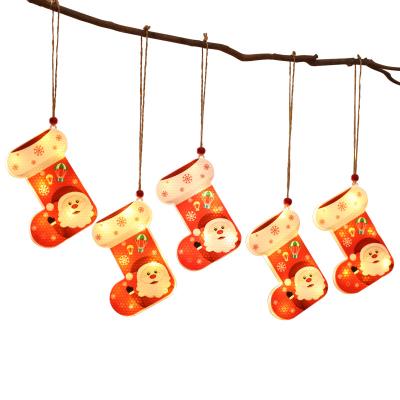 China American Style Christmas Decorations LED Lights Christmas Tree Decorations Decorate Painted Snow Pendant New for sale