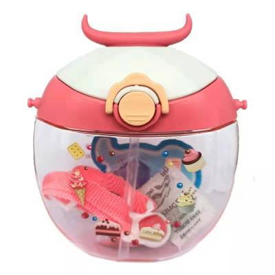 China Viable Leak Proof Cute Kettle Convenience Baby Student Cartoon Beetle Cup Donut Sippy Cup for sale