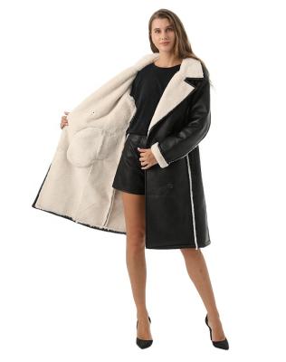 China Long Breathable Faux Fur Winter Coat With Belt Luxury Faux Fur Coats Color Women Jacket With Faux Fur for sale