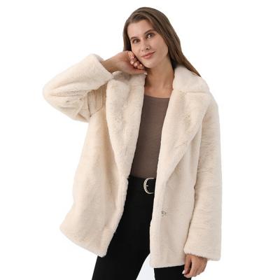 China New Factory Fashion Women's Faux Fur Coat Outerwear Faux Fur Jacket Warm Elegant Direct Breathable Thick for sale