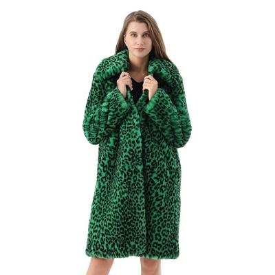 China Breathable Faux Fur Winter Coat Leopard Print Cheetah Fur Jacket Plus Size Shaggy Faux Fur Coat for sale