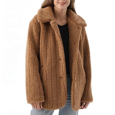 China Breathable Women Winter Clothes Fan Faux Fur Coat Women Shearling Jacket Teddy for sale