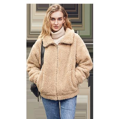 China Latest New Fashion Design Faux Fur Jacket Women Breathable Wholesale Wool Winter Casual Faux Fur Coat for sale