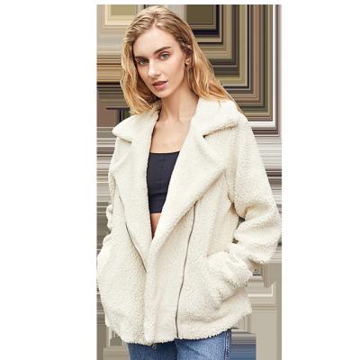 China Winter Crop Faux Fur Coat Breathable Warm Black And White Faux Fur Coat Women Casual Faux Fur Jacket for sale