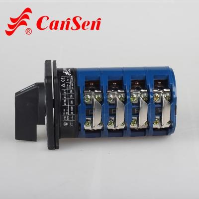 China Cansen LW26-125 1-0-2 CE Certificate CA20 125a 16a 250v Universal Custom Rotary Switch LW26-125 1-0-2 4P for sale