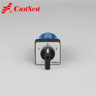 China LW26-20 1-0-2 Cheap 3P CE Certificate Electrical Rotary Switch 3 Position 48x48mm for sale