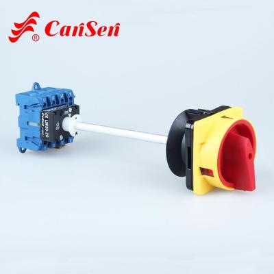 China Cansen LW30-20 isolator switch with gate interlock function, main switch, isolator switch ON-OFF 64*64mm for sale