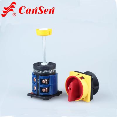 China Cansen Switch LW26-63 OFF-ON Cam Inverter Cam Control Motor Welding Machine Switch Rotary Red Yellow Coupling LW26-63 for sale