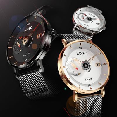 China Custom LOGO Fashion Casual Men's Waterproof Sports LOGO Compass Calendar Chronograph Men's Quartz Watches Auto Date for sale