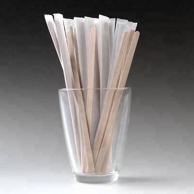 China Sustainable Wooden Coffee Drink Stick Bamboo Flavored Coffee Stirrer for sale