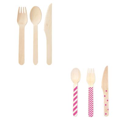 China High Quality Disposable Wooden Knife, Fork And Spoon Disposable Environmental Friendly Tableware for sale