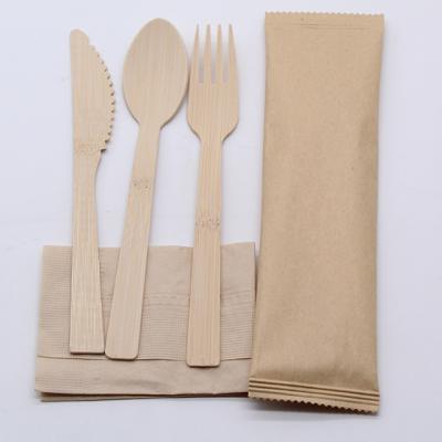 China Bamboo Knife, Fork and Spoon of Disposable Individual Disposable Bamboo Cutlery for sale