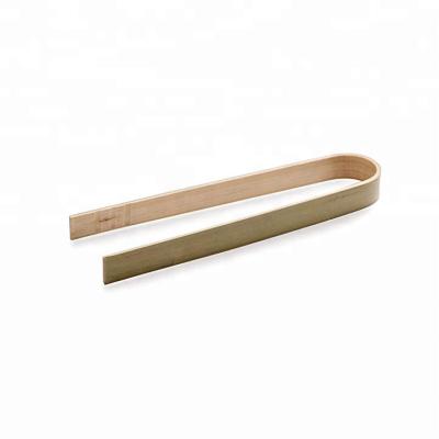 China Sustainable Kitchenware Mini Food Service Tongs Bamboo Utensil OEM Clip Tongs for sale