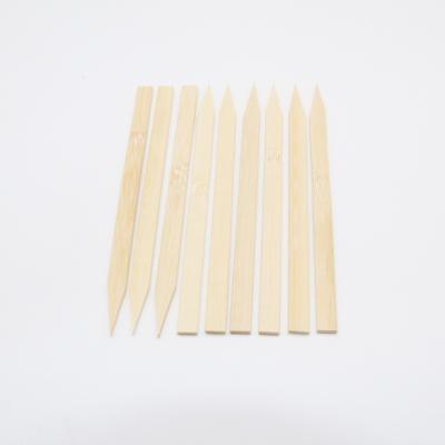 China Eco-Friendly Logo and Size Bamboo BBQ Easily Cleaned Disposable Flat Kebab Kebab Skewer Skewers in Bamboo for sale