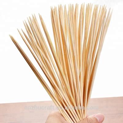 China White Easily Cleaned Sharpen Stick Bamboo Skewer Stick GRILL Handmade Bamboo Skewer Stick for sale