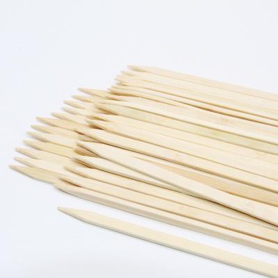 China Factory direct flat shape bamboo barbecue skewer disposable healthy barbecue skewer easily cleaned for sale