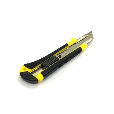 China Art Knife Retractable Steel Blade Cutter Paper Blade Safety Utility Knife Breaking-out with Plastic Handle for sale