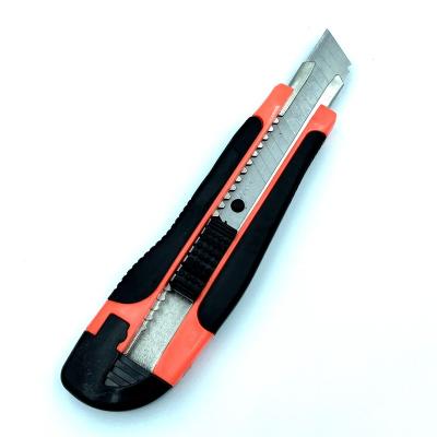 China Custom Seller Packing 18mm ABS Steel Hot Snap-Up Cutter Safety Box Cutter Blade Shorter Duty Knife for sale