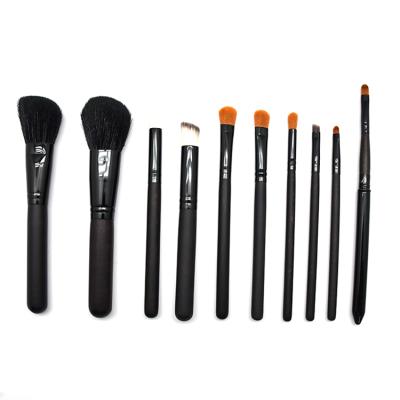 China Angular Blush Luxury Professional Private Label 10pcs Logo Soft Synthetic Hair Makeup Face Brush Set High Quality for sale