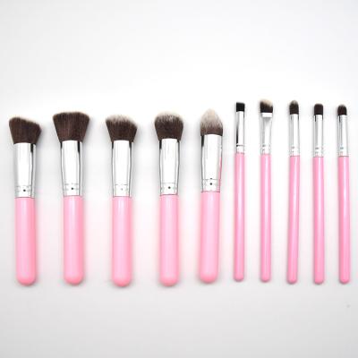 China Angular Blush Hot Sales 10 Pieces Brush Make Up Powder Foundation Brush Eyeshadow Cosmetic Makeup Set Brush for sale