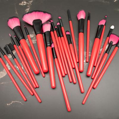 China Angular Blush Makeup 2021 Professional Soft 24pcs Brushes Private Label Foundation Face Makeup Set Brush for sale