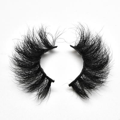 China 5pair 3d 25mm Thick Hot Selling False Mink Eyelashes Black Long Natural False Eyelashes for sale