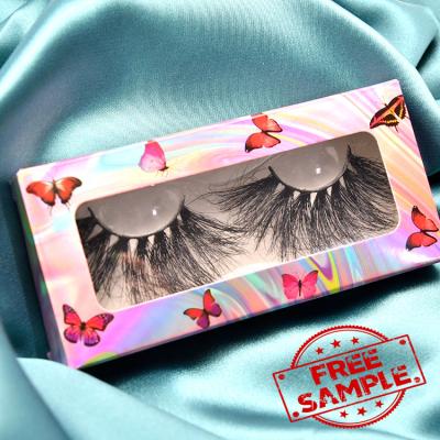 China Free Sample Extra Thin Thick Strip Full Long Natural Silk Lash Style 3d Lashes Private Label Lashes Vendor for sale