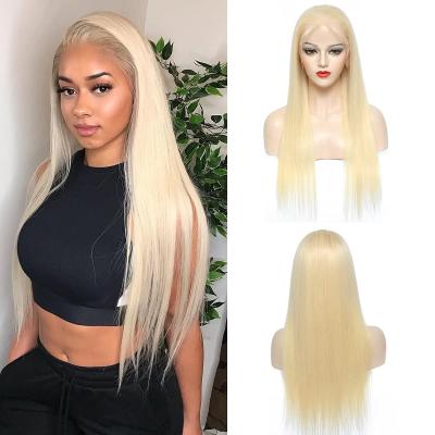 China Swiss Lace 613 Density Virgin Human Hair Wig 13x4 150% Lace Frontal Wig Blonde Brazilian Straight Human Hair for sale