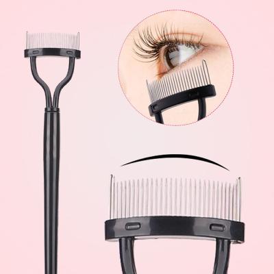 China Eyesh Comb Cosmetic Tools Eyelash Comb Curler Docolor Eyelash Separator Makeup Mascara Applicator Eyelash Definer With Comb Cover for sale